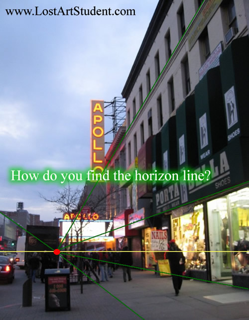 How do I find the horizon line?