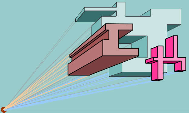 slides overlap forms- linear perspective- one point